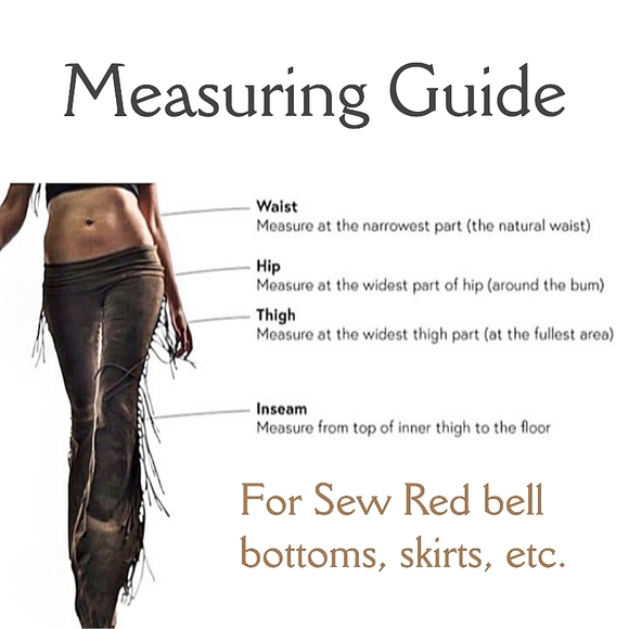 Measuring Guide for Sew Red Items - Picture 1 of 3